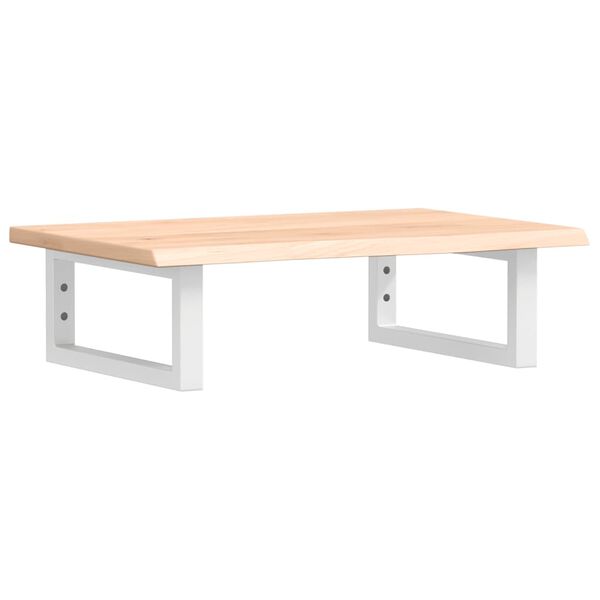 vidaXL Waschtischplatte mit Halterung Stahl und Massivholz Eiche