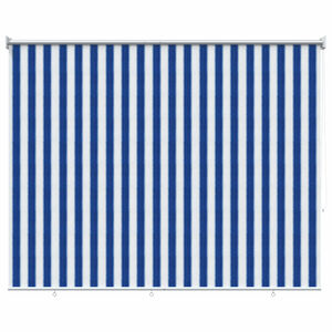 vidaXL Au&szlig;enrollo 90% UV-Block Blau-wei&szlig; gestreift 140 x 140 cm HDPE