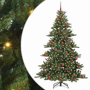 vidaXL K&uuml;nstlicher klappbarer Weihnachtsbaum Gr&uuml;n 180 cm PVC und Stahl