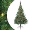 vidaXL K&uuml;nstlicher vorbeleuchteter Weihnachtsbaum Gr&uuml;n 210 cm PVC