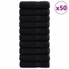 vidaXL G&auml;stetuch SOLUND 50 Stk. Schwarz 50 x 100 cm 550 gsm