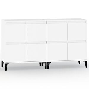 vidaXL Sideboards 2 Stk. Wei&szlig; 60x35x70 cm Holzwerkstoff