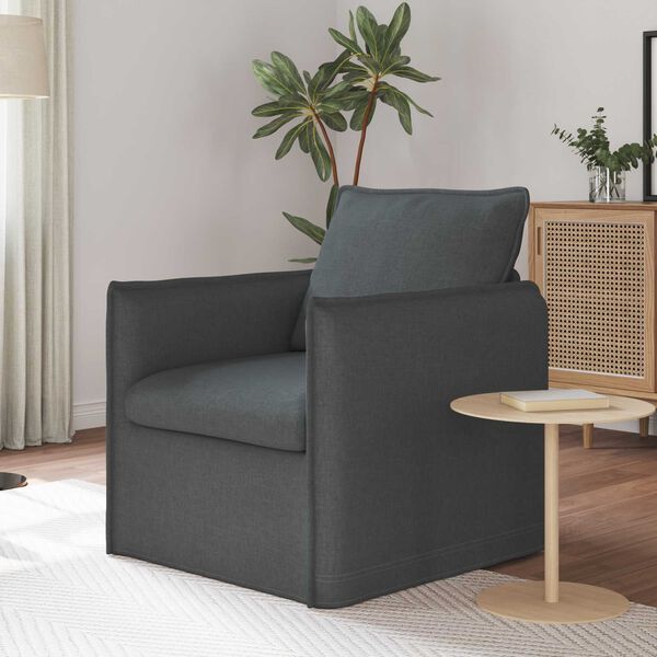 vidaXL Sofa Dunkelgrau Gesamtabmessungen: 75 x 82 x 85 cm (B x T x H)