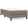vidaXL Boxspringbett mit Matratze Taupe 90x190 cm Stoff