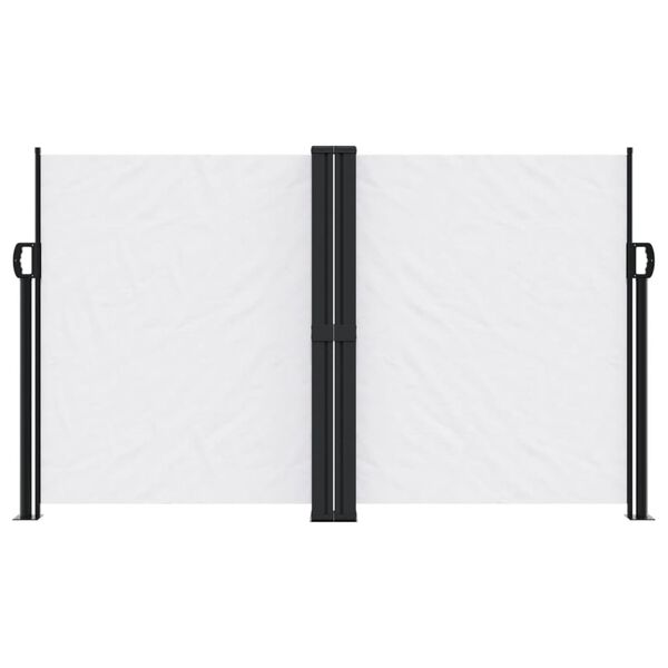 vidaXL Seitenmarkise Ausziehbar Weiß 140x600 cm