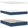 vidaXL Ottoman-Bett mit Matratze Blau 140x200 cm Stoff
