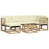 vidaXL Outdoor-Sofagarnitur 7 Stk. Wei&szlig; und Creme