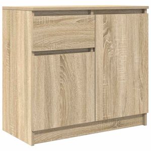 vidaXL Sideboard mit Schublade Sonoma-Eiche 71x35x65 cm Holzwerkstoff