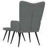 vidaXL Relaxsessel mit Hocker Dunkelgrau Stoff
