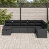 vidaXL Gartensofa-set mit Kissen mit Speicher 8 pcs Poly-Rattan