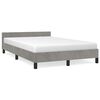 vidaXL Bettgestell ohne Matratze Hellgrau 120x200 cm Samt