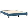 vidaXL Boxspringbett mit Matratze & LED Dunkelblau 140x200 cm Samt