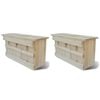 vidaXL Spatzenhaus 2 Stk. Holz 44 x 15,5 x 21,5 cm