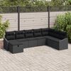 vidaXL Gartensofa-set mit Kissen mit Speicher 8 pcs Poly-Rattan