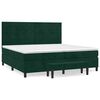 vidaXL Boxspringbett mit Matratze Dunkelgr&uuml;n 200x200 cm Samt