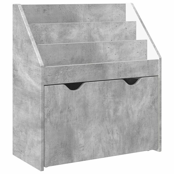 vidaXL Kinderregal Beton Grau 60 x 29,5 x 69 cm Holzwerkstoff