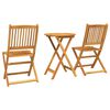 vidaXL Garten Bistro Set 3 pcs Braun Akazie Massivholz