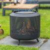RedFire Feuerkorb mit Grill Midland Schwarz