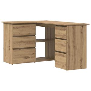 vidaXL Eckschreibtisch Artisan-Eiche 145x100x76 cm Holzwerkstoff