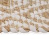 vidaXL Handgewebter Teppich Jute Stoff 120 x 180 cm Natur und Weiß