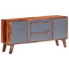 vidaXL Sideboard Grau 120x30x55 cm Massivholz