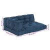 vidaXL Sofakissen 3 pcs Indigo Stoff