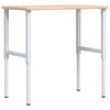 vidaXL Werkbank 100x60x(71,5-98) cm Massivholz Eiche Rechteckig