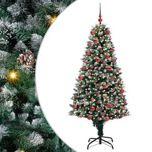 vidaXL K&uuml;nstlicher Weihnachtsbaum mit 300 LEDs mit St&auml;nder Gr&uuml;n 180 cm