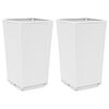 vidaXL Pflanzk&uuml;bel 2 Stk. Wei&szlig; 32,5x32,5x57 cm PP