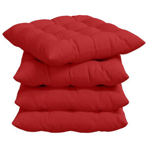 vidaXL Sitzkissen 4 stk. Stoff Rot 40 x 40 x 6 cm