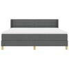 vidaXL Boxspringbett mit Matratze Dunkelgrau 200 x 180 cm Stoff
