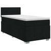 vidaXL Boxspringbett mit Matratze Schwarz 90 x 190 cm Stoff