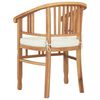 vidaXL Stuhl mit Kissen 2 pcs Braun 63 x 58 x 89 cm Massivholz Teak
