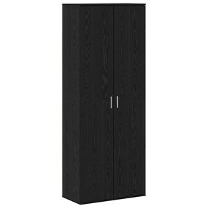 vidaXL Highboard Schwarz Eichen-Optik 70 x 33,5 x 180 cm Holzwerkstoff
