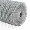 vidaXL Zaunpfosten Silber 10 x 0,8 m (25 x 25 mm Maschen) Stahl