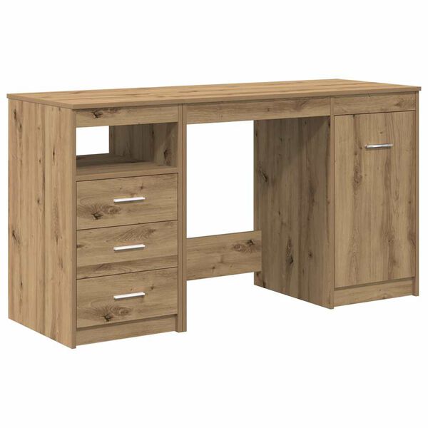 vidaXL Schreibtisch mit Schrank Artisan Oak Engineered Wood