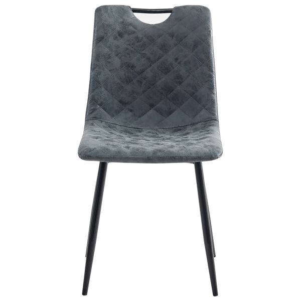 vidaXL Esszimmerst&uuml;hle 2 Stk. Schwarz Kunstleder