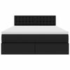 vidaXL Aufbewahrungsbett mit Matratze Schwarz 140 x 190 cm Kunstleder