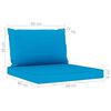 vidaXL 6-tlg. Garten-Lounge-Set mit Hellblauen Kissen