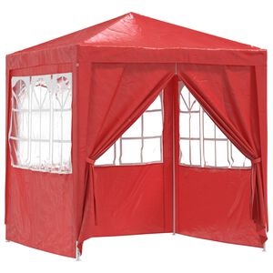 vidaXL Party-Zelt Rot 200 x 200 x 240 cm PE und Stahl