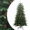 vidaXL Artificial Hinged Christmas Tree 180 cm 300 LEDs Warmes Wei&szlig;