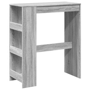 vidaXL Bartisch mit Regal Grau Sonoma 90x40x103,5 cm Holzwerkstoff