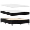 vidaXL Boxspringbett mit Matratze mit LED Schwarz 140 x 200 cm Samt