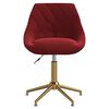 vidaXL Esszimmerstuhl Drehbar Weinrot Samt