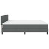 vidaXL Boxspringbett mit Matratze Dunkelgrau 200 x 200 cm Stoff