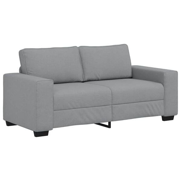 vidaXL 2-Sitzer-Sofa Hellgrau 140 cm Stoff