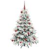 vidaXL K&uuml;nstlicher Weihnachtsbaum mit 150 LEDs Wei&szlig; 150 cm PE und PVC