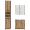 vidaXL Badezimmerschrank-Set mit T&uuml;r 3 pcs Artisan-Eiche Holzwerkstoff