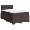 vidaXL Boxspringbett mit Matratze Dunkelbraun 120x190 cm Stoff