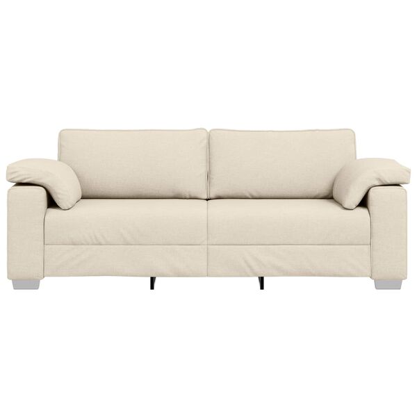 vidaXL Sofa Beige 219 x 80 x 82 cm Leinenmischgewebe